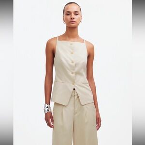 Madewell Beige Vest and Pants Set Size 00